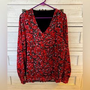 Sheer flowered blouse